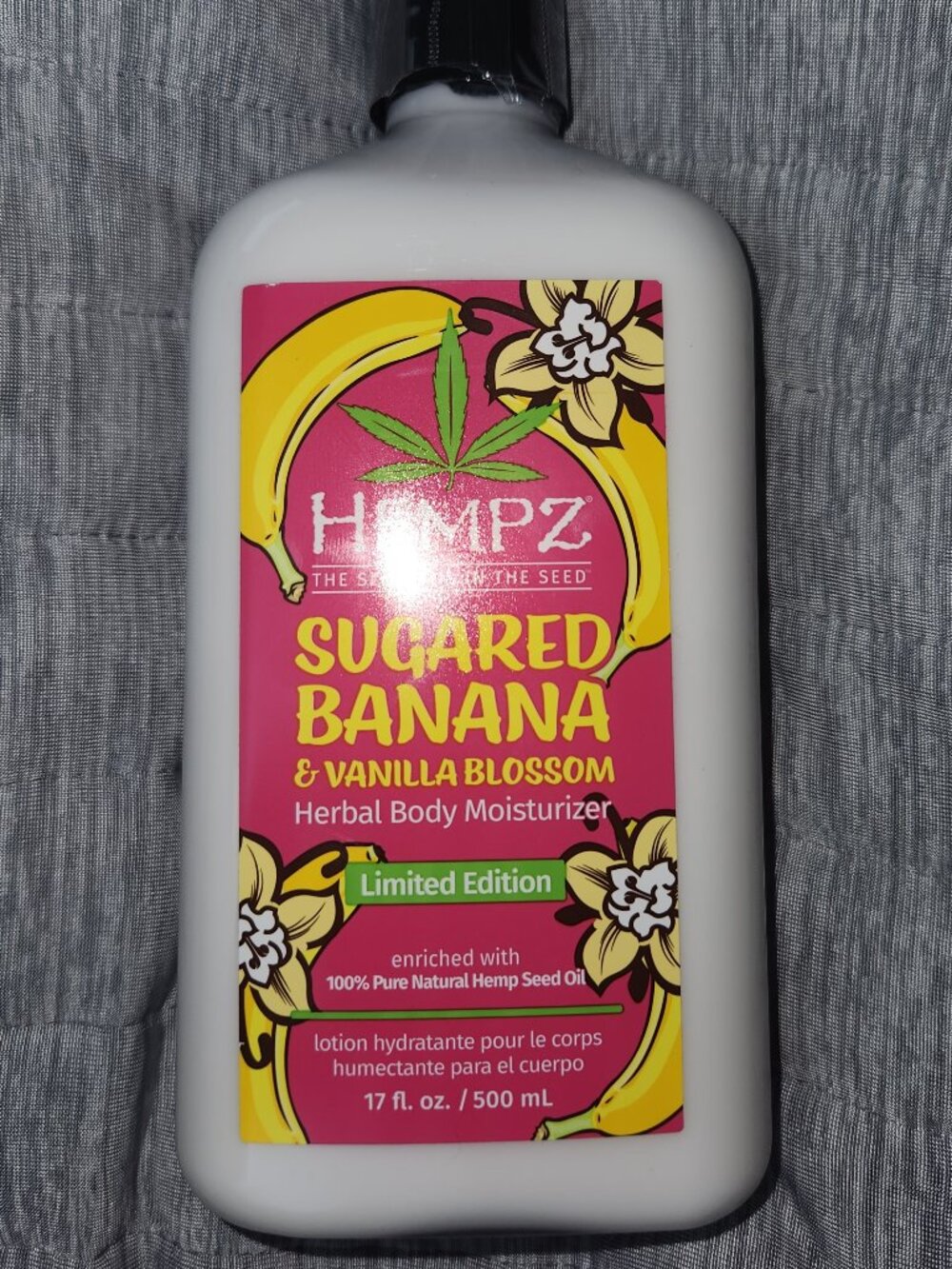 NEW Hempz Sugared Banana & Vanilla Blossom Moisturizer 17 oz